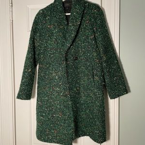 Jcrew Green Tweed Lady Coat
